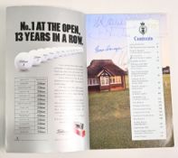 Signed Open Official Programme: 1993 Open Golf Championship Programme at Royal St George Golf Club