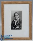 Period Herbert Sutcliffe Test Cricketer hand signed Photograph, framed and mounted - a postcard size