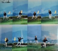 1982 Tom Watson US Open Golf signed Photograph with a montage of photographs of the chip on the