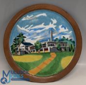 1957 Japanese enamel and copper Golf Award Trophy - Kasumigaseki County Golf Club best score Dave