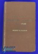 Rebound John Wisden's Cricketers Almanack 1922 - hardback in good condition with a small worn edge