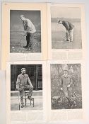 Golfers Publication Prints: 1896 Original pages from Famous Sportsmen to include J White, Douglas