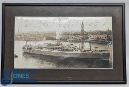 1936-37 MCC England Australia Test Cricket Tour signed Team Photograph on RMS Orion - with good