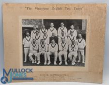 1928-29 Ashes Cricket The Victorious English Test Team MCC X (Australia): a period mounted team