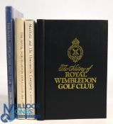Golf Club Histories: to include The History of Royal Wimbledon Golf Club 1865-1986, Muirfield and