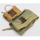 Hardy rod bags, as follows: 36" single section with full label (King George). 34" 4 section with