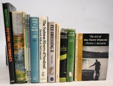 12x Fishing Books to include Trout Sea Trout and Salmon Fishing 1963 W B Currie, The Technique of