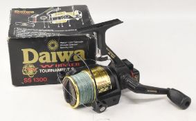 Daiwa Whisker Tournament SS1300 spinning reel, for medium light fresh water & ultra-light