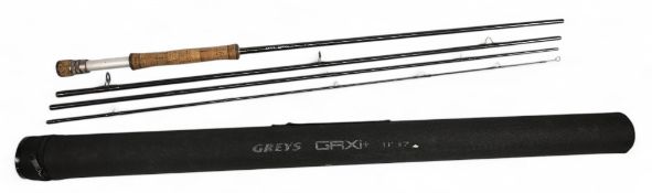 Greys Alnwick GRXi carbon trout fly rod, 11ft 4pc line 7#, alloy double uplocking reel seat and