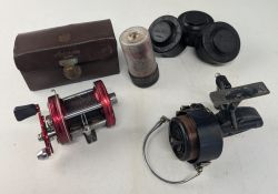 Abu Ambassador 6000 multiplier reel, made in Sweden, foot stamp 020801, star drag, level wind & free