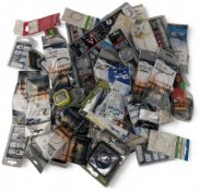 Large quantity of pike fishing terminal tackle, including wire traces, leaders, braid, assorted rigs