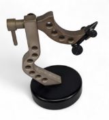A scarce Thomson Cobra pedestal fly tying vice, full rotary with sliding jaw section. Jaws are
