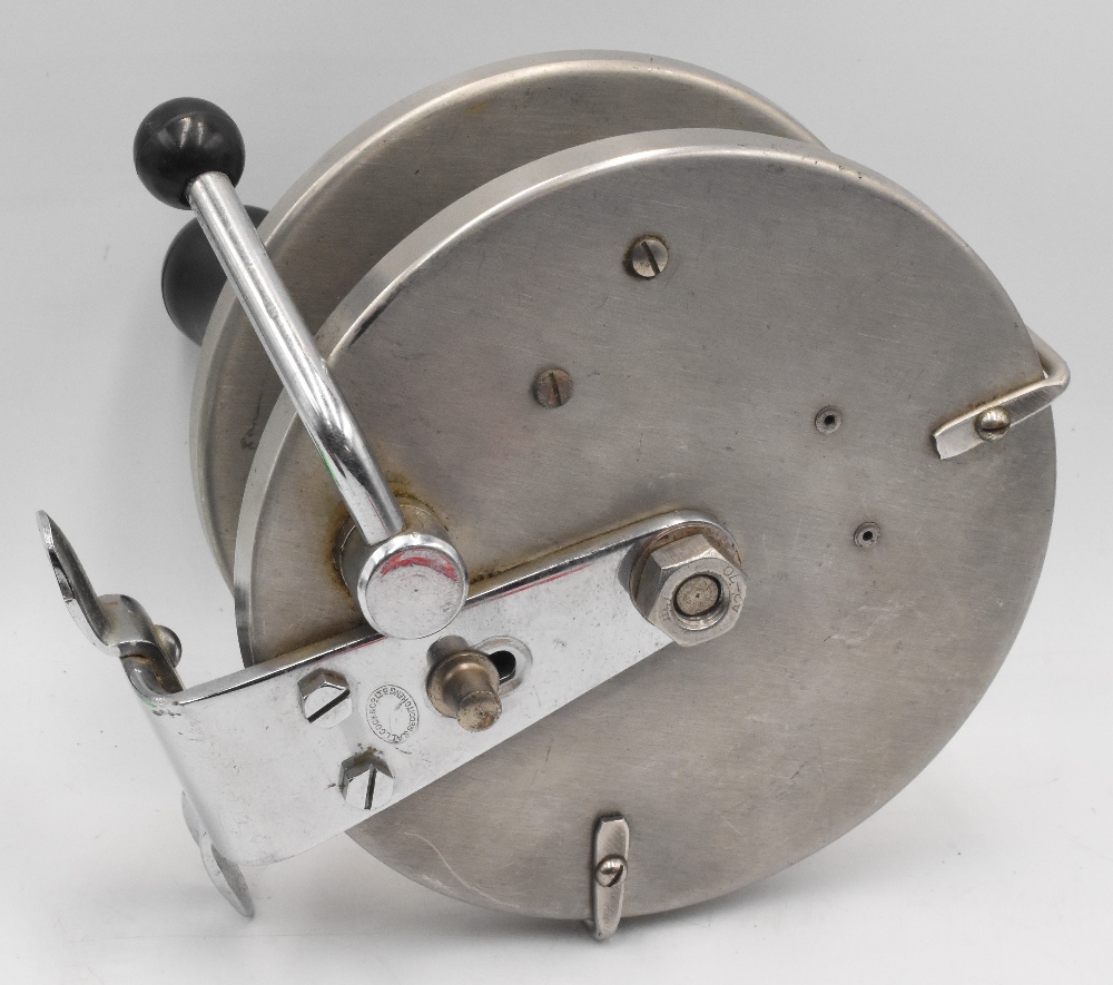 Allcocks Redditch "the Commadore" deep sear tuna fishing reel, RHW, 6" solid spool with milled - Image 2 of 3