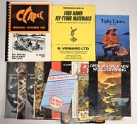 Paperback Fishing catalogues and publications from the eighties to include Clarke Ltd Catalogue