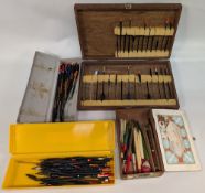 Another varied collection of vintage floats, including many classic stick/wagglers, by Middy,