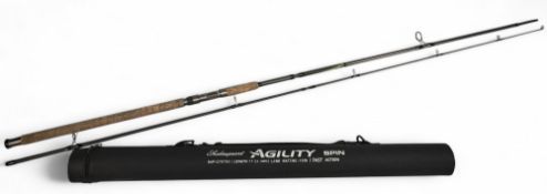 Shakespeare Agility Travel carbon spinning rod, 11ft 4pc, SAP 1278782, line rating 15 lb, fast