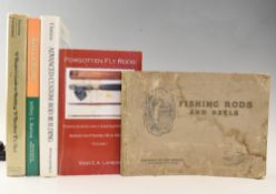 5x Fishing Rod reference books: A Bamboo Fly Rod, Garrison E & Carmichael H B - H/b, D/j 1977, Rod