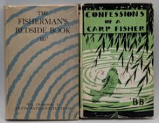 2x Denys Watkins-Pitchford BB Fishing Books: The Fisherman's Bedside Book, a 1950 reprint signed