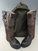 Rydale leather Knee High Boots, size 11 in original canvas storage case/bag, very light used