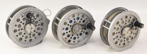 A collection of Shakespeare Speedex trout multiplier fly reels, 3 ½