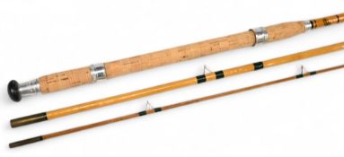 Martin James whole cane butt float rod, cane butt section, spliced mid section and split cane tip