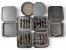 5x Wheatley alloy cast damper and combination fly boxes, 4x square, 1x round, two containing