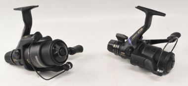 Shimano Aero GTM 3010 rear drag reel, good, and a Shimano Aero Match 3 reel, both with twin