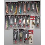 20x Carded DAM Fishing Spinner Lures, all carded looking unused G