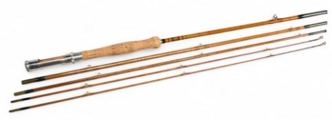 A fine and interesting Ogden Smith London, split cane trout fly rod No H1246, 8ft 6