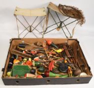 Large collection of vintage floats, including cork and quill, pike bungs, many hand painted