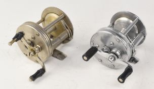 Abu Record 1800 Model C level wind reel (1951?), twin handles, on/off check tensioner, light use,