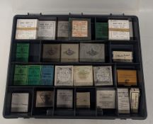 Good collection of small vintage early card boxes, by makers Hardy, Farlow, Ogden Smith,