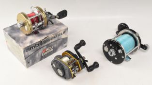 Abu Ambassador 5501CS Pro Rocket multiplier reel, foot stamp 160017/24, free spool button needs