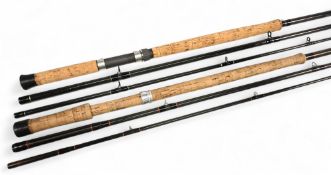 Normark Silver Medallion carbon salmon fly rod 1563. 13ft 3pc line 9/10#, 24