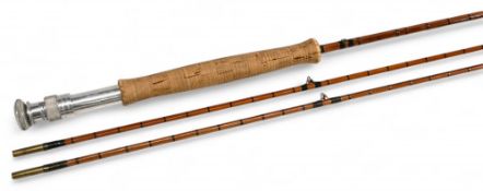 Westley Richards Special Windrush split cane trout fly rod, 4 1/2oz, 8ft 2pc with spare tip, alloy