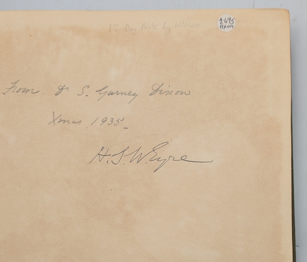1924 A Summer on the Test John Waller Hills, with 12 dry points illustrations by Norman Wilkinson, - Image 2 of 4