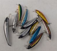 11x Abu Garcia Tormentor floating lures, sizes 2 ¼