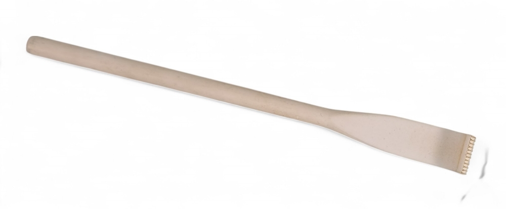Hard to find Lawrence Waldren ceramic fur rake with fine teeth with wooden stamp. Fine another one!