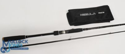 A fine HTO Nebula HSN 27M carbon spinning rod, 2.7m 2pc 7-35 GCW ex-fast, twin composite handles