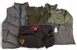 Fishing & Hunting Padded Jacket and Woollen Jumpers, to include a woollen Musto jumper with Browning