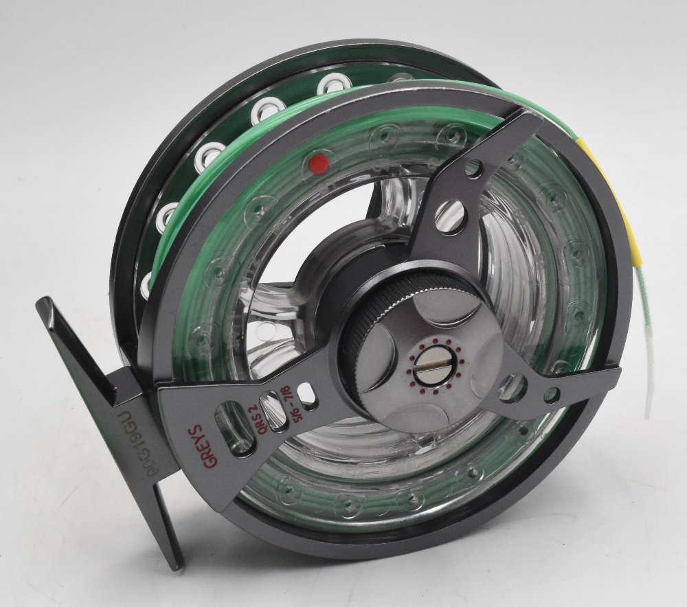 Greys Alnwick QRS-2 5/6 - 7/8 alloy cassette trout fly reel No 00G19GU with 3 spare cassettes, - Image 3 of 3