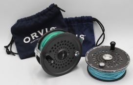 Orvis Battenkill 10/11 Disc alloy salmon fly reel with spare spool, 3 ¾