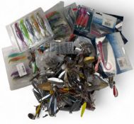 Large collection of metal/rubber lures, including Abu Toby, Koster, Krill, Ellips, Mepps,