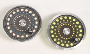 Two Hardy Marquis Salmon No.2 spare spools, fitted with Orvis WWF Spey 8/9 line, & Spey #8 line 27