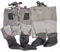 2x pairs of Fishing Chest Waders both by Guideline size ML with neoprene socks and a tizip zipped