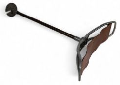 Featherweight Folding Shooting Stick, with leather folding seat, in good clean condition