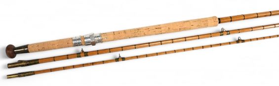 Hardy Alnwick unnamed salmon Palakona split cane fly rod No G25641, 10ft 6