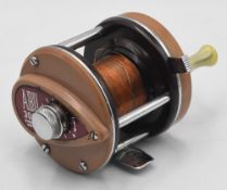 Abu, Sweden 3000 multiplier reel, foot stamp 080402, free spool, level wind, star drag, backplate