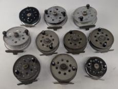 Quantity of vintage trotting reels by Allcock & Strike right in sizes 3