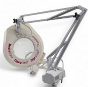 Ledu Type 271 Magnifying Fly-Tying Lamp. with 'C' clamp fitting, made in Sweden, has Diprosone